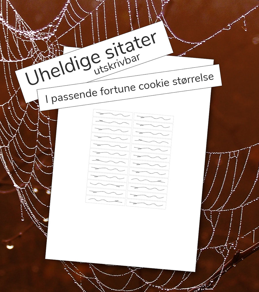 Illustrasjon av koselige sitater