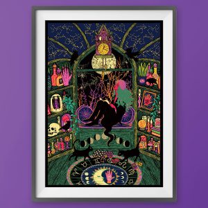 Stargazer Print - Zodiac - Astrologer Print - Halloween