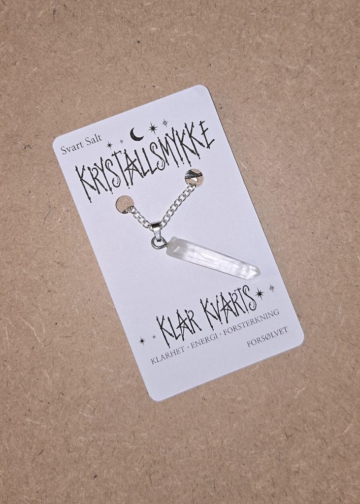 Klar Kvarts Krystallsmykke