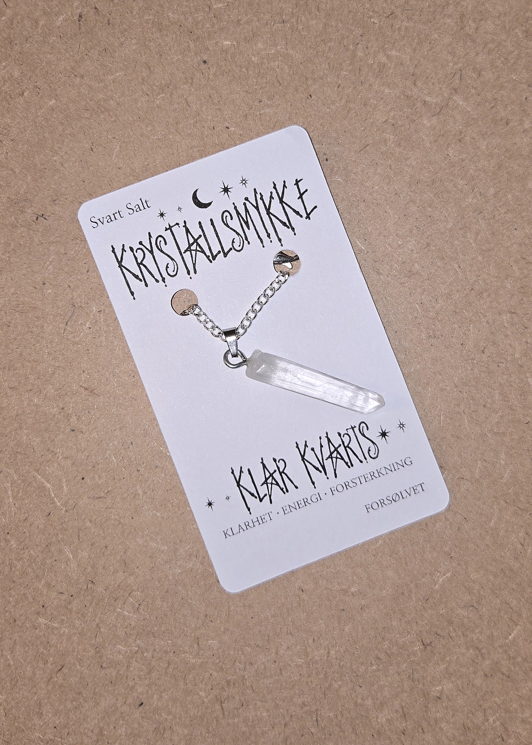 Klar Kvarts Krystallsmykke